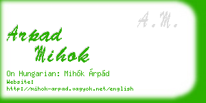 arpad mihok business card